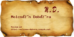 Molcsán Debóra névjegykártya